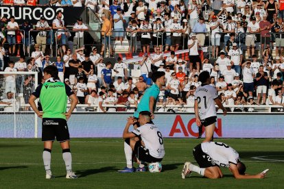 Imagen del partido entre el Burgos CF y el Andorra.