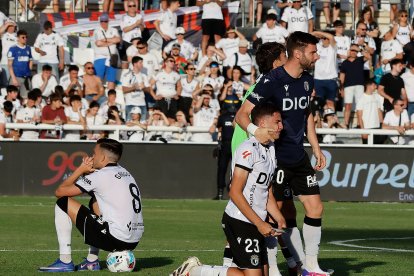 Imagen del partido entre el Burgos CF y el Andorra.