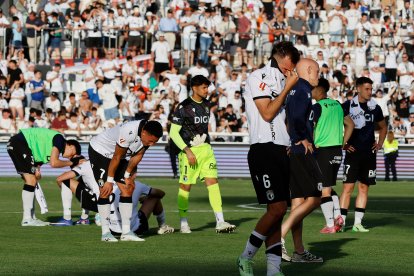Imagen del partido entre el Burgos CF y el Andorra.