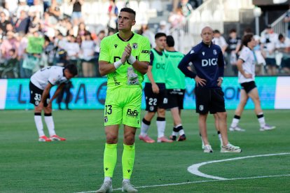 Imagen del partido entre el Burgos CF y el Andorra.