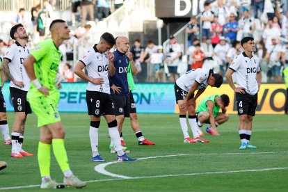 Imagen del partido entre el Burgos CF y el Andorra.