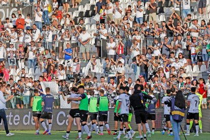 Imagen del partido entre el Burgos CF y el Andorra.