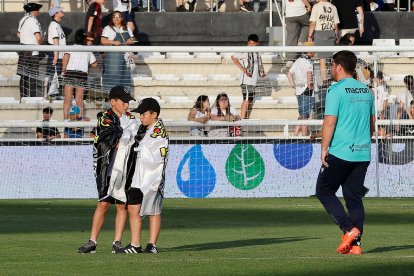 Imagen del partido entre el Burgos CF y el Andorra.