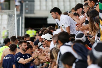 Imagen del partido entre el Burgos CF y el Andorra.