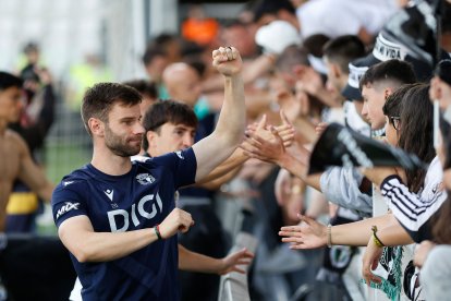 Imagen del partido entre el Burgos CF y el Andorra.