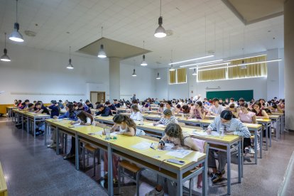Imagen de alumnos en las pruebas de acceso a la universidad.