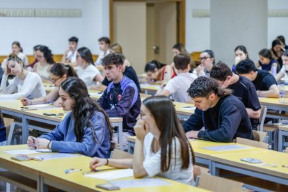Imagen de alumnos en las pruebas de acceso a la universidad.