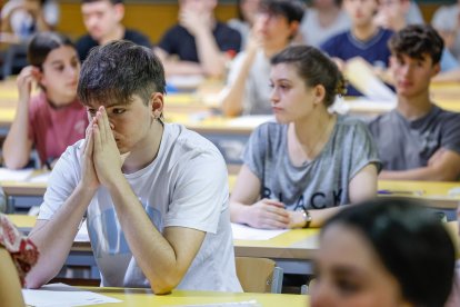 Imagen de alumnos en las pruebas de acceso a la universidad.