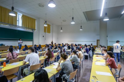 Imagen de alumnos en las pruebas de acceso a la universidad.
