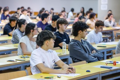 Imagen de alumnos en las pruebas de acceso a la universidad.