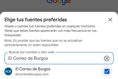 Asegúrate de marcar la casilla de la derecha para que se guarden tus preferencias.