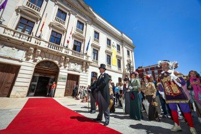 Recreación histórica de la visita de Alfonso XIII a Burgos con motivo del eclipse de 1905.
