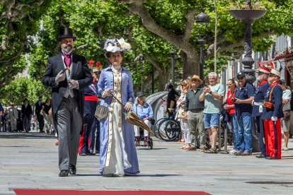 Recreación histórica de la visita de Alfonso XIII a Burgos con motivo del eclipse de 1905.