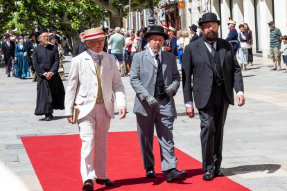 Recreación histórica de la visita de Alfonso XIII a Burgos con motivo del eclipse de 1905.