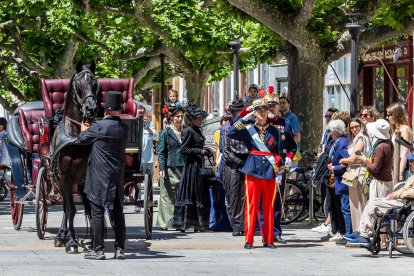 Recreación histórica de la visita de Alfonso XIII a Burgos con motivo del eclipse de 1905.