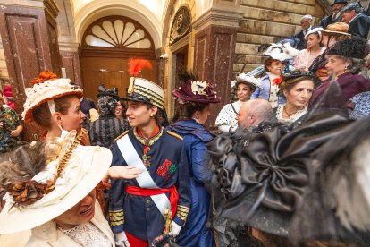 Recreación histórica de la visita de Alfonso XIII a Burgos con motivo del eclipse de 1905.