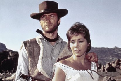 Marianne Koch, en 'Por un puñado de dólares', una de las pocas mujeres protagonistas de la trilogía.