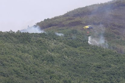 Declarado de nivel 1 un incendio forestal originado esta madrugada en Valdepiélago (León)