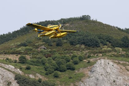 Declarado de nivel 1 un incendio forestal originado esta madrugada en Valdepiélago (León)