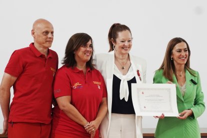 La secretaria general de Protección Civil y Emergencias en el Ministerio del Interior, Virginia Barcones, entrega las Medallas al Mérito de Protección Ciudadana en Castilla y León.