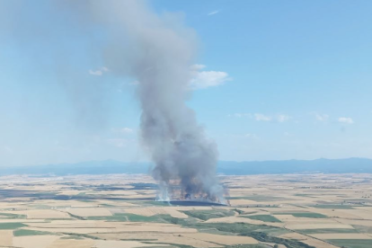 Imagen aérea del incendio.