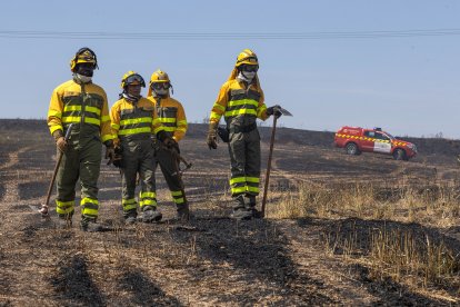 Imagen del incendio junto a la carretera de  Arcos.