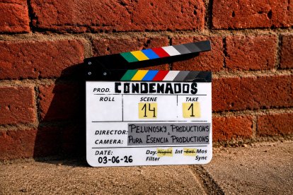 La claqueta del cortometraje ‘Condenados’.
