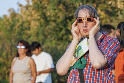 Instante del eclipse total en Burgos.