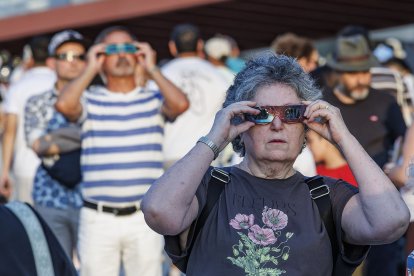 Instante del eclipse total en Burgos.
