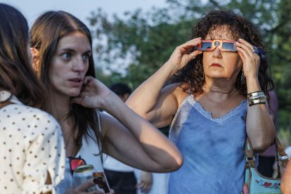 Instante del eclipse total en Burgos.