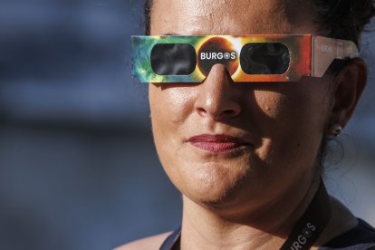 Instante del eclipse total en Burgos.