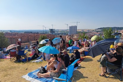Instante del eclipse total en Burgos.