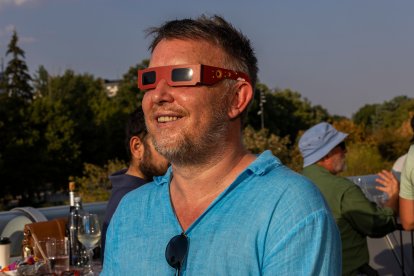 Instante del eclipse total de sol.