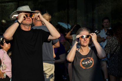 Instante del eclipse total de sol.