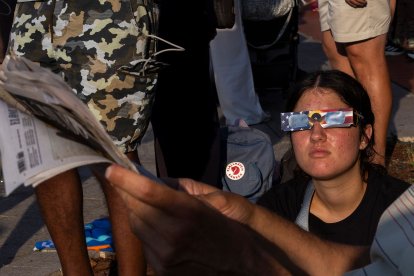 Instante del eclipse total de sol.