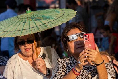 Instante del eclipse total de sol.