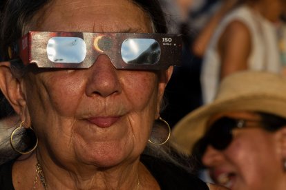 Instante del eclipse total de sol.