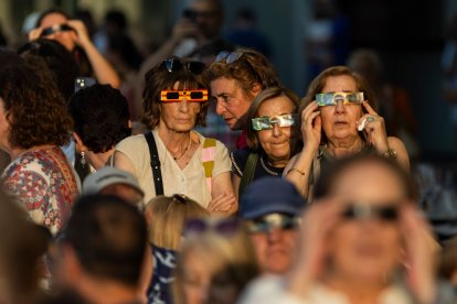 Instante del eclipse total de sol.