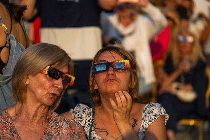 Instante del eclipse total de sol.