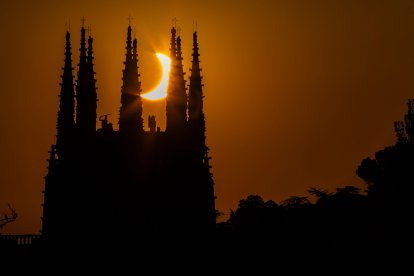 Instante del eclipse total de sol.
