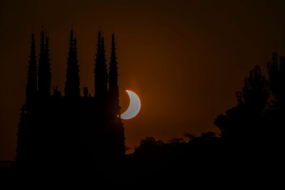 Instante del eclipse total de sol.