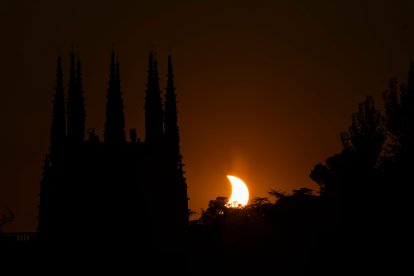 Instante del eclipse total de sol.