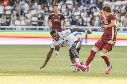 Imagen del partido entre el Burgos CF y el Córdoba.