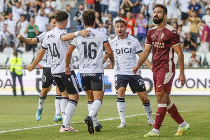 Imagen del partido entre el Burgos CF y el Córdoba.