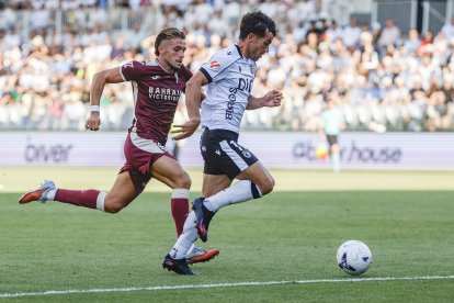 Imagen del partido entre el Burgos CF y el Córdoba.