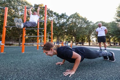 Miembros del club Campeadores entrenan en el Parral.