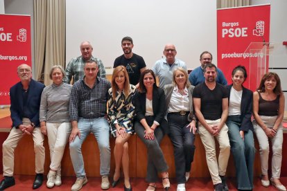 Los candidatos del PSOE de Burgos (suplentes inclusive) al Congreso y el Senado.
