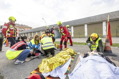 Simulacro de accidente con múltiples víctimas en el Hospital Militar.