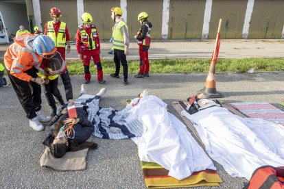 Simulacro de accidente con múltiples víctimas en el Hospital Militar.