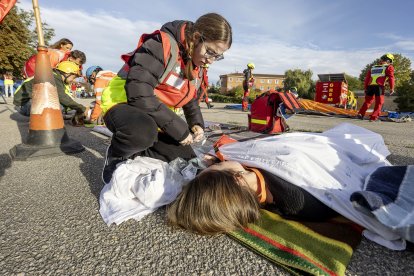 Simulacro de accidente con múltiples víctimas en el Hospital Militar.